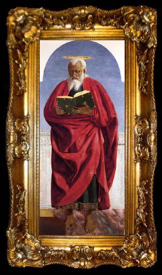 framed  Piero della Francesca St.Simon the apostle, ta009-2